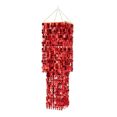 Abat-jour Suspension Design "disco" 180cm Rouge