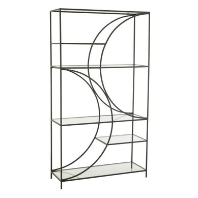 étagère 6 Niveaux En Verre "nar" 200cm Noir