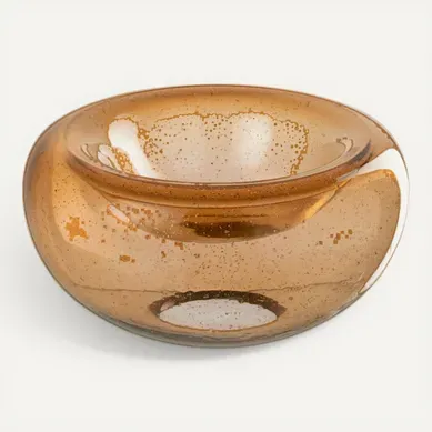 Coupelle Déco En Verre "carol" 26cm Caramel Coupelle Déco En Verre "carol" 26cm Caramel
