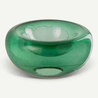 Coupelle Déco En Verre "carol" 26cm Vert émeraude Coupelle Déco En Verre "carol" 26cm Vert émeraude