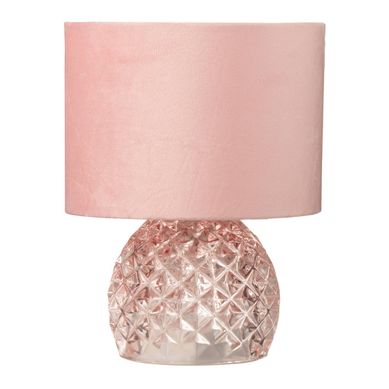 Lampe À Poser En Verre "led" 23cm Rose Clair Lampe À Poser En Verre "led" 23cm Rose Clair