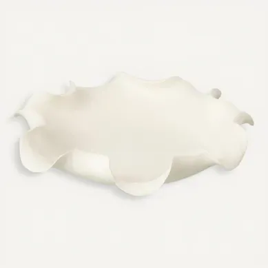 Coupelle Déco En Céramique "helix" 37cm Blanc Coupelle Déco En Céramique "helix" 37cm Blanc