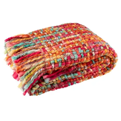 Plaid Tricoté "efrain" 130x170cm Multicolore Plaid Tricoté "efrain" 130x170cm Multicolore