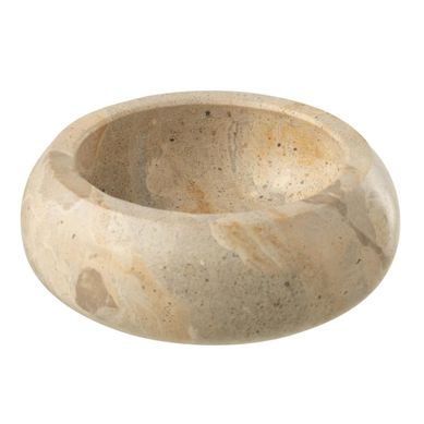 Coupelle Déco En Marbre "chance" 12cm Beige