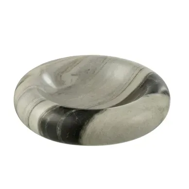 Vide-poche En Marbre "courchevel" 29cm Gris et Noir Vide-poche En Marbre "courchevel" 29cm Gris et Noir