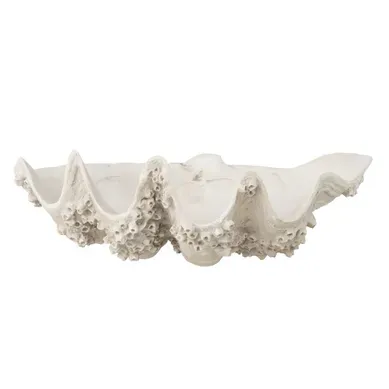 Coupelle Déco "coquillage" 52cm Blanc Cassé Coupelle Déco "coquillage" 52cm Blanc Cassé