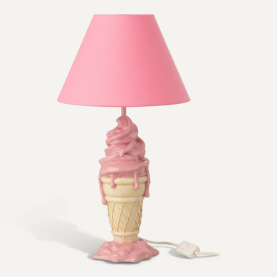 Lampe à Poser Enfant "crème Glacée" 47cm Rose