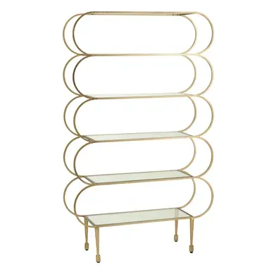 étagère Design En Verre "qasr" 177cm Doré