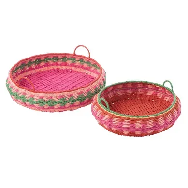 Lot De 2 Plateaux Déco "dia" 50cm Multicolore
