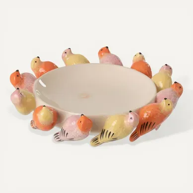 Coupelle Déco Oiseau "janero" 33cm Multicolore