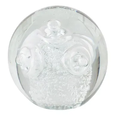 Presse-papier En Verre "anneaux" 12cm Transparent Presse-papier En Verre "anneaux" 12cm Transparent