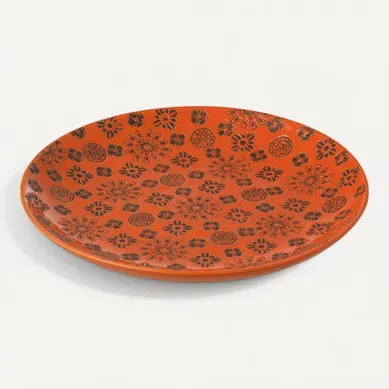 Coupelle Déco En Porcelaine "billy" 37cm Orange