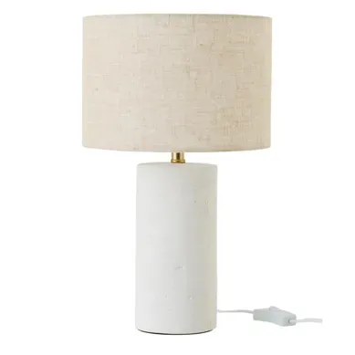 Lampe à Poser En Céramique "felicia" 37cm Blanc Lampe à Poser En Céramique "felicia" 37cm Blanc