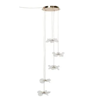 Plafonnier Fleurs LED "blossom Ii" 150cm Doré