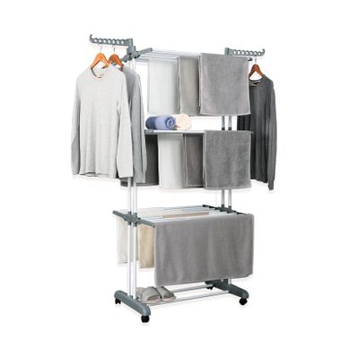 Séchoir Multifonctions 20m D'étendage Gris Hg8034-gry Séchoir Multifonctions 20m D'étendage Gris Hg8034-gry
