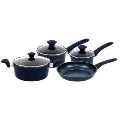 Batterie De Cuisine Forgée Revêtement En Marbre Bleu 7 Pièces Hg04685-blu Batterie De Cuisine Forgée Revêtement En Marbre Bleu 7 Pièces Hg04685-blu