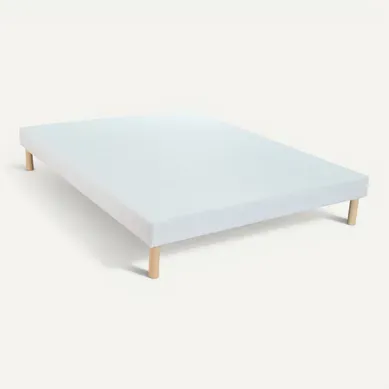 Sommier tapissier 140x190 cm NERION blanc Sommier tapissier 140x190 cm NERION blanc vue 3/4