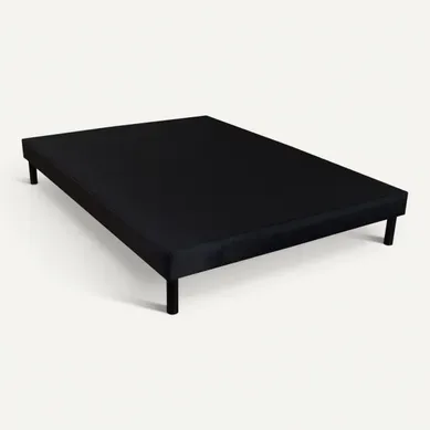 Sommier tapissier 140x190 cm NERION noir Sommier tapissier 140x190 cm NERION noir vue 3/4