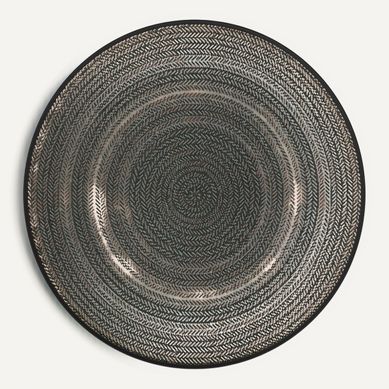 Tapis Ø 120 cm JAVA Gris vue de face