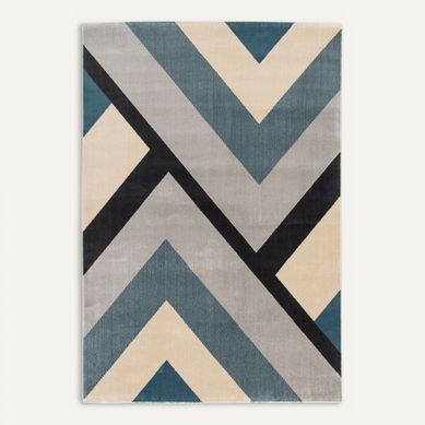 Tapis 120x170cm CLEVELAND Bleu vue de face