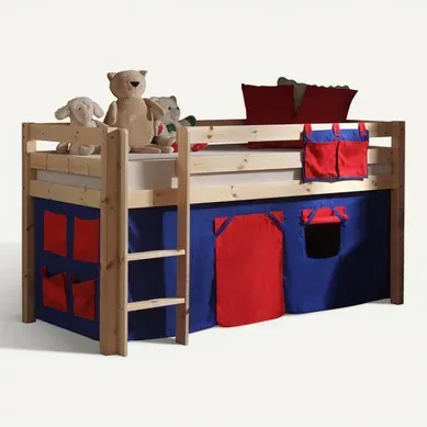 Lit Enfant "pino Rouge" 90x200cm Naturel
