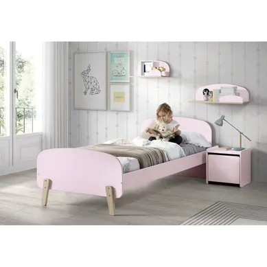 Kiddy Lit En Bois Laqué 90x200 Et Brut Et Sommier + Chevet 1 Porte + Etagère 45 Cm + Etagère 65cm Kiddy Lit En Bois Laqué 90x200 Et Brut Et Sommier + Chevet 1 Porte + Etagère 45 Cm + Etagère 65cm