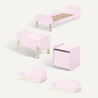Chambre Complète Enfant 5p "kiddy" Rose Chambre Complète Enfant 5p "kiddy" Rose
