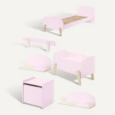 Chambre Complète Enfant 6p "kiddy" Rose Chambre Complète Enfant 6p "kiddy" Rose
