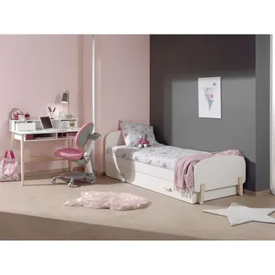 Pack - Lit Enfant, Tiroir et Bureau "kiddy" Blanc Pack - Lit Enfant, Tiroir et Bureau "kiddy" Blanc