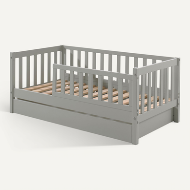 Lit 70x140 Sommier Et Tiroir Inclus Tod - Gris Lit 70x140 Sommier Et Tiroir Inclus Tod - Gris