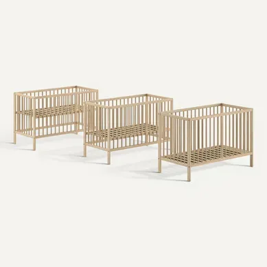 Lit Bébé 60x120 Et Table à Langer Meryl - Bois Lit Bébé 60x120 Et Table à Langer Meryl - Bois