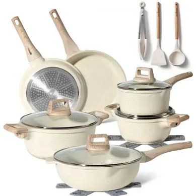 Batterie De Cuisine 15 Pièces Antiadhésif En Granit Beige - Tous Feux - Just Perfecto Jl-788 Batterie De Cuisine 15 Pièces Antiadhésif En Granit Beige - Tous Feux - Just Perfecto Jl-788