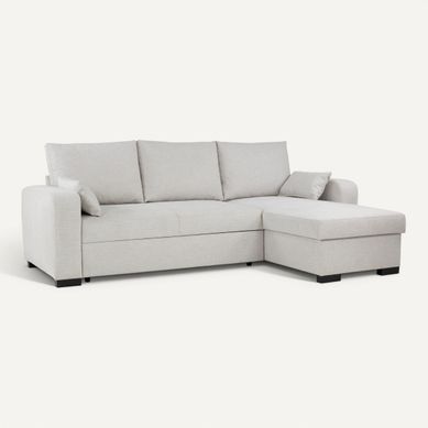 Canapé d'angle convertible BROADWAY II tissu beige Canapé d'angle convertible BROADWAY II tissu beige vue 3/4