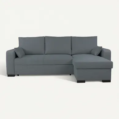 Canapé d'angle convertible BROADWAY II tissu anthracite Canapé d'angle convertible BROADWAY II tissu anthracite vue de face