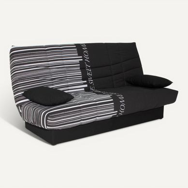 Banquette-lit clic-clac PORTO code barre noir Banquette-lit clic-clac PORTO code barre noir vue 3/4