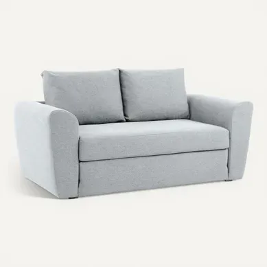Canapé convertible 2 places TWILL II tissu gris clair Canapé convertible 2 places TWILL II tissu gris clair vue 3/4