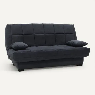 Banquette-lit clic-clac CARMEN tissu gris foncé Banquette-lit clic-clac CARMEN tissu gris foncé vue 3/4