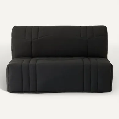 Banquette BZ Dream 2 Places 140x190 Cm Coton Noir, Matelas 9 Cm