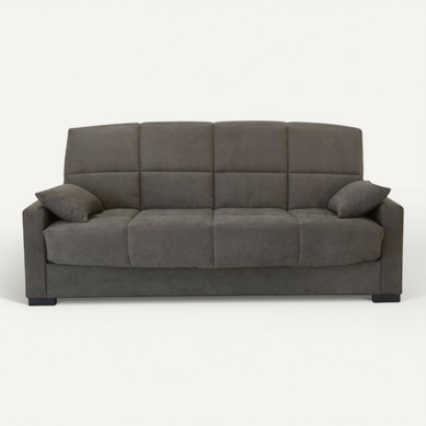 Canapé Clic Clac 3 Places - Taupe - Matelas 17 Cm - L223 X P96 X H 103 Cm - Megan