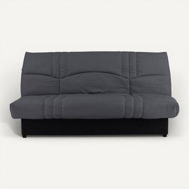 Banquette Clic-clac 3 Places Anthracite Polyester 190x90 Cm