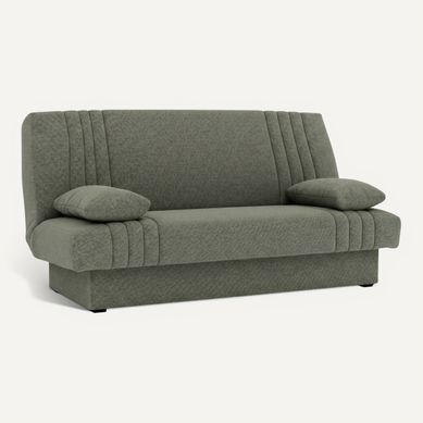 Banquette-lit clic-clac AUBERT tissu kaki Banquette-lit clic-clac AUBERT tissu kaki vue 3/4