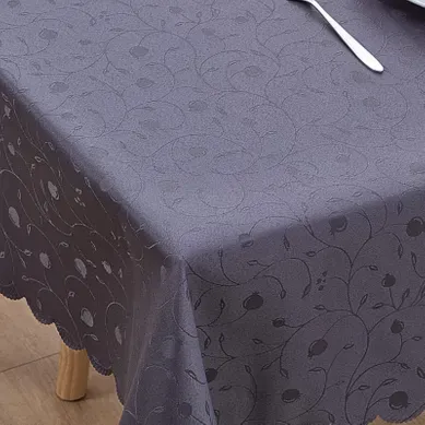 Nappe Rectangulaire Gris Foncé, Motif Jacquard, Imperméable, Résistante Aux Rayures, Tissu Doux Nappe Rectangulaire Gris Foncé, Motif Jacquard, Imperméable, Résistante Aux Rayures, Tissu Doux