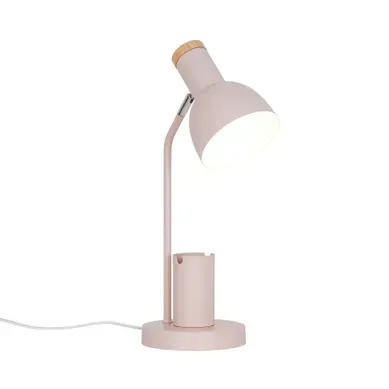 Lampe À Poser Devone Métal Rose Poussiéreux, H.43,5 Ip20 E27 / Intérieur Lampe À Poser Devone Métal Rose Poussiéreux, H.43,5 Ip20 E27 / Intérieur