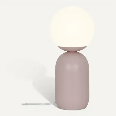 Lampe À Poser Notti Métal Rose Poudré , H. 34,5 - Ip20 - E14 / Intérieur Lampe À Poser Notti Métal Rose Poudré , H. 34,5 - Ip20 - E14 / Intérieur