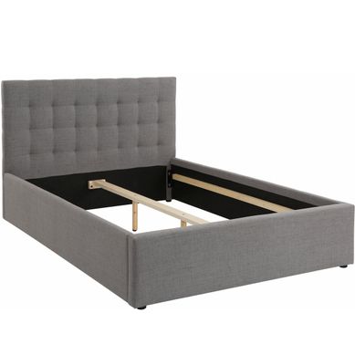Hamar - Lit En Tissu Gris 140x200 Hamar - Lit En Tissu Gris 140x200