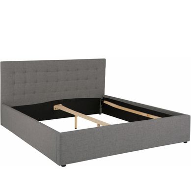 Hamar - Lit En Tissu Gris 180x200 Hamar - Lit En Tissu Gris 180x200