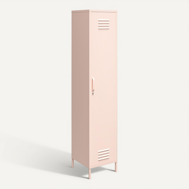 Mission District - Armoire Haute Avec 1 Porte En Métal Rose Mission District - Armoire Haute Avec 1 Porte En Métal Rose