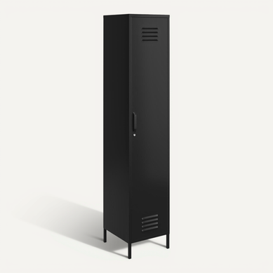 Mission District - Armoire Haute Avec 1 Porte En Métal Noir Mission District - Armoire Haute Avec 1 Porte En Métal Noir