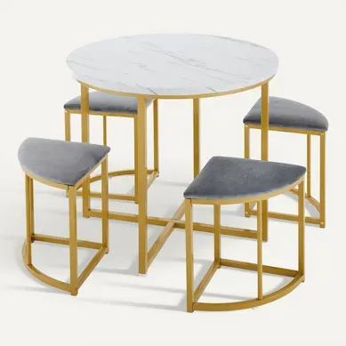 Ensemble Table De Salle à Manger Avec 4 Chaises Grises Ensemble Table De Salle à Manger Avec 4 Chaises Grises