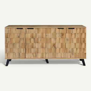 Buffet Moderne Effet Bois À 4 Portes